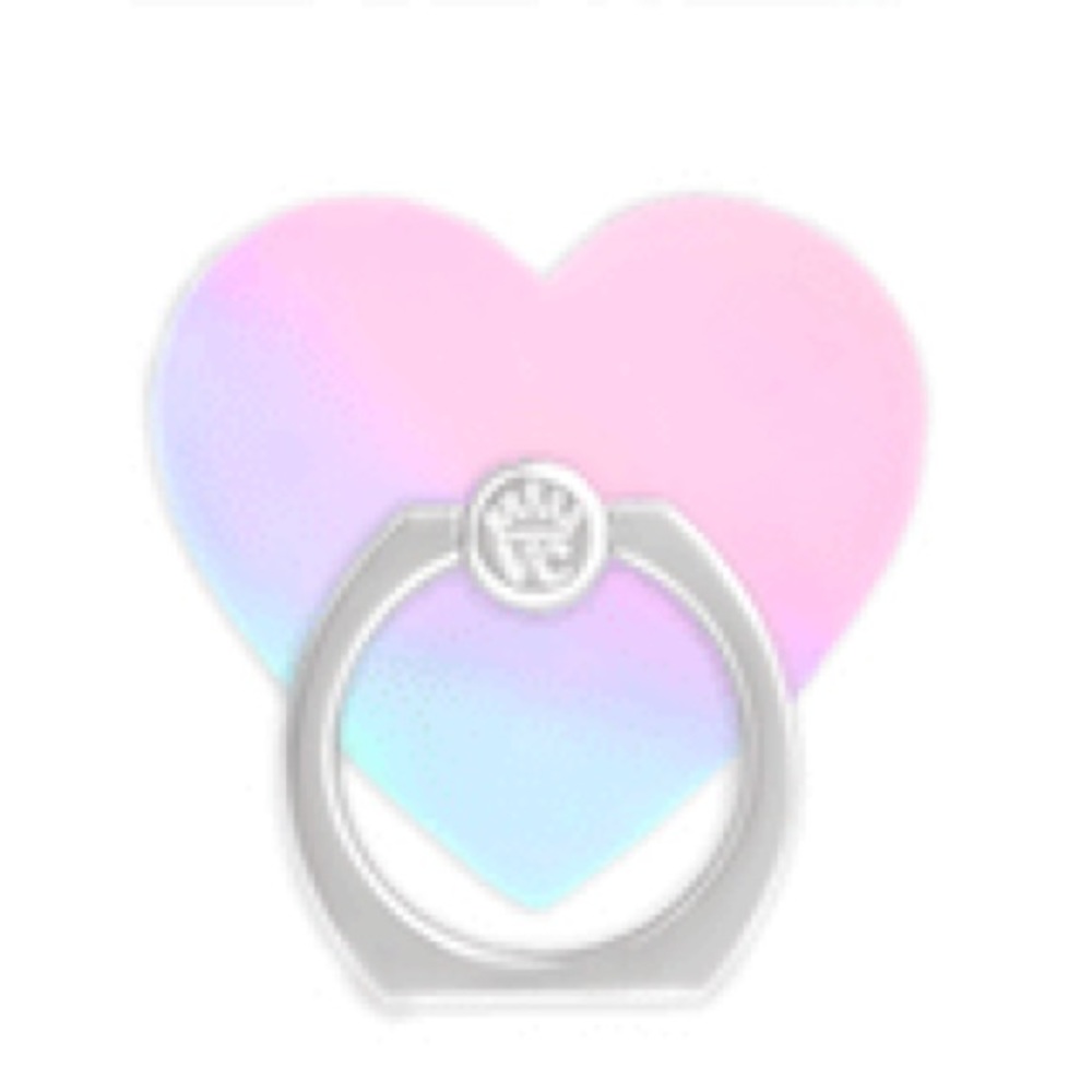 Iridescent Opal iPhone 11 Pro Max Phone Case with attached Heart Phone Ring - Picture 3 of 6